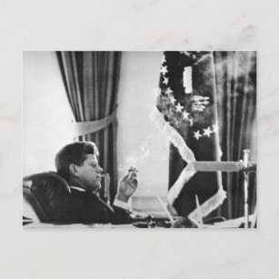 John F Kennedy Srauking White House Postkarte