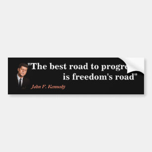 John F. Kennedy zitiert zur Freiheit Autoaufkleber