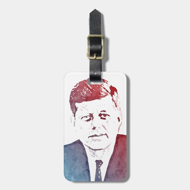 John- F. KennedyPop-Kunst-Porträt Gepäckanhänger (Vorderseite vertikal)