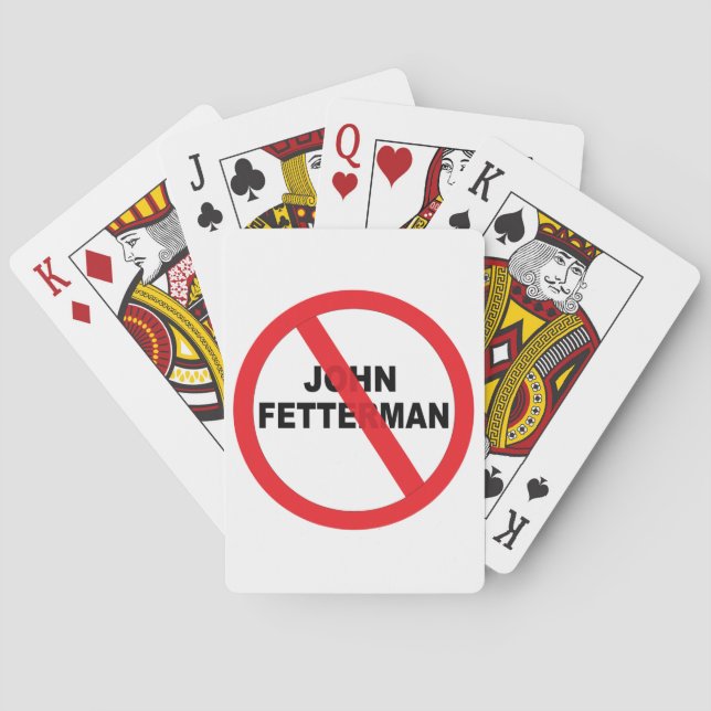 John Fetterman Danger Spielkarten (Rückseite)