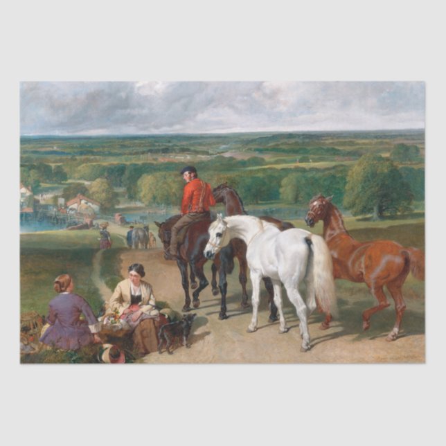 John Frederick Herring | Exercising Royal Horses Seidenpapier (Vorderseite)