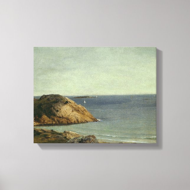 John Frederick Kensett - Rocky Coast Leinwanddruck (Vorderseite)