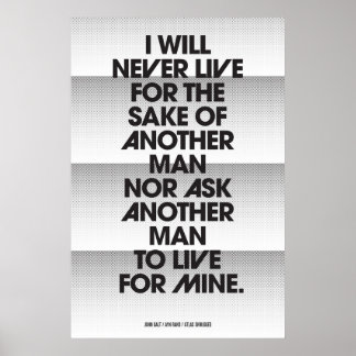 John Galt's Pledge Dot Pattern Poster