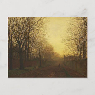 John Grimshaw - Wimbledon Park, Herbst nach Glühen Postkarte