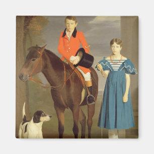 John Gubbins Newton und seine Schwester Mary, 1832 Magnet