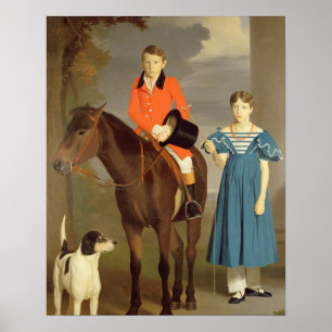 John Gubbins Newton und seine Schwester Mary, Poster
