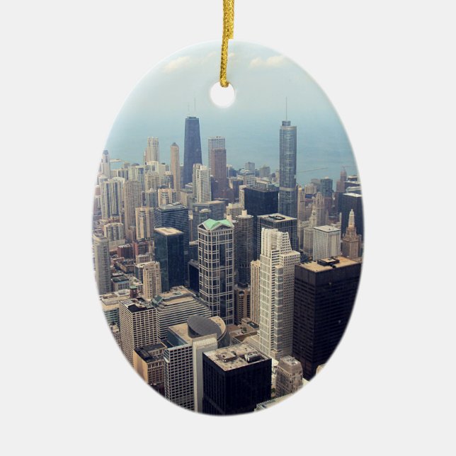 John Hancock Centre und Trump Tower, Chicago Keramik Ornament (Vorne)