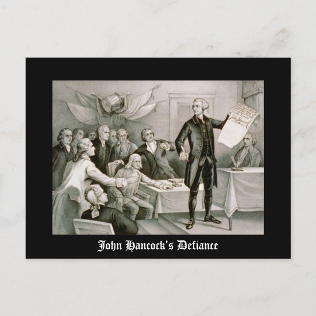 John Hancock's Defiance Postkarte (Vorderseite)
