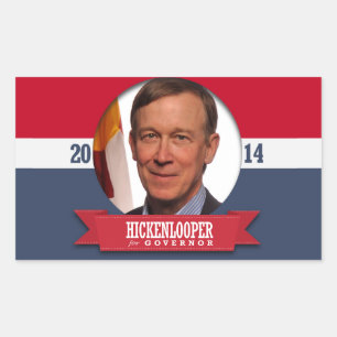 JOHN HICKENLOOPER CAMPAIGN RECHTECKIGER AUFKLEBER