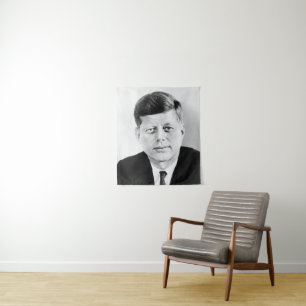 John Jack Kennedy, das Weiße Haus des Präsidenten  Wandteppich