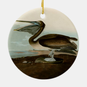 John James Audubon Brown Pelican Artwork Painting Keramik Ornament
