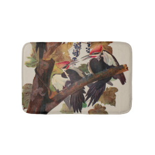 John James Audubon Buntspecht Vogel Druck Badematte
