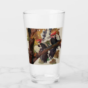 John James Audubon Buntspecht Vogel Druck Glas