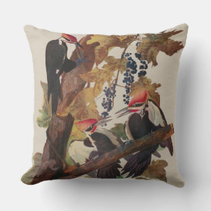 John James Audubon Buntspecht Vogel Druck Kissen