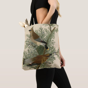 John James Audubon Zedernseidenschwanz-Vogel-Druck Tasche