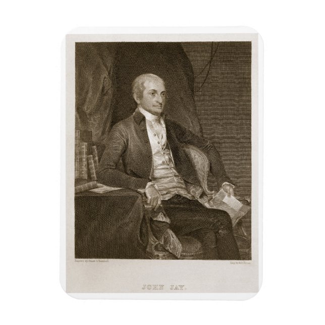 John Jay, Gravur von Asher Brown Durand (1796-188) Magnet (Vertikal)
