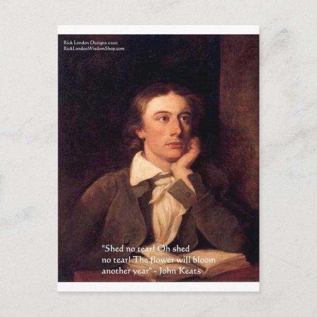 John Keats "Blossom" Zitat gibt T-Shirts und Karte (Vorderseite)