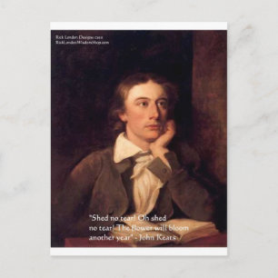John Keats "Blüte" Zitat Geschenke T-Shirts & Kart Postkarte