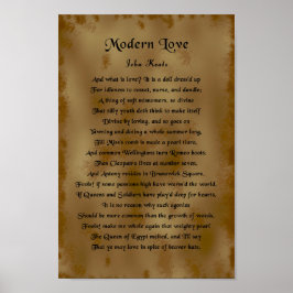 John Keats, Moderne Liebe Poster