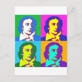 John Keats Pop Art Postkarte