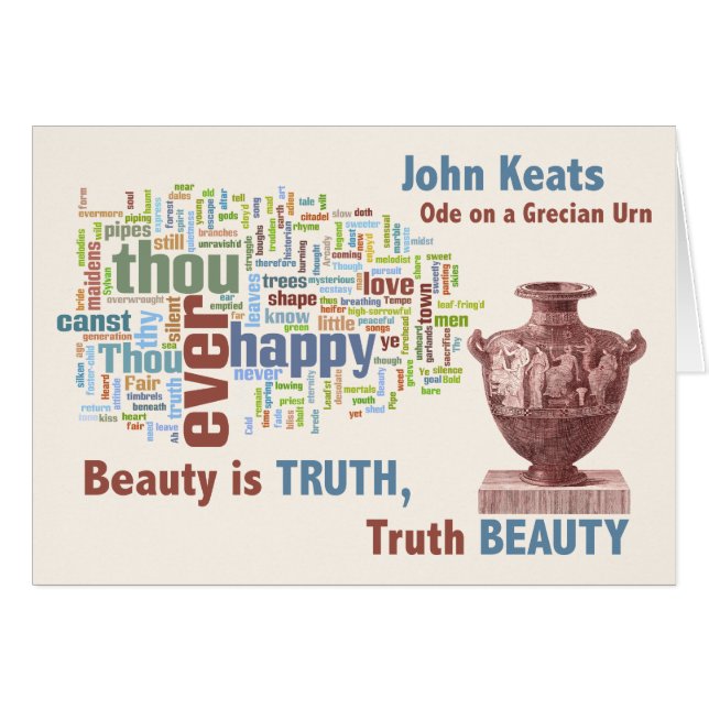 John Keats - Schönheit ist Wahrheit - griechische (Vorderseite (Horizontal))