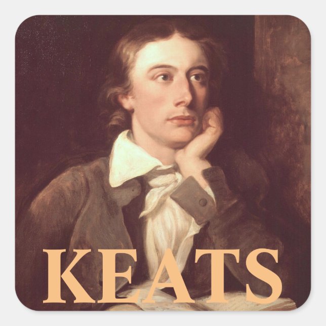 John Keats Square Sticker (Vorderseite)