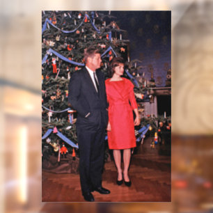 John Kennedy & Jacqueline, Präsident der Weihnacht Fensteraufkleber