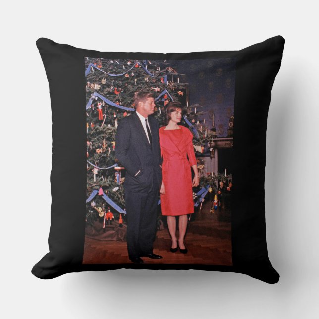 John Kennedy & Jacqueline, Präsident der Weihnacht Kissen (Vorderseite)