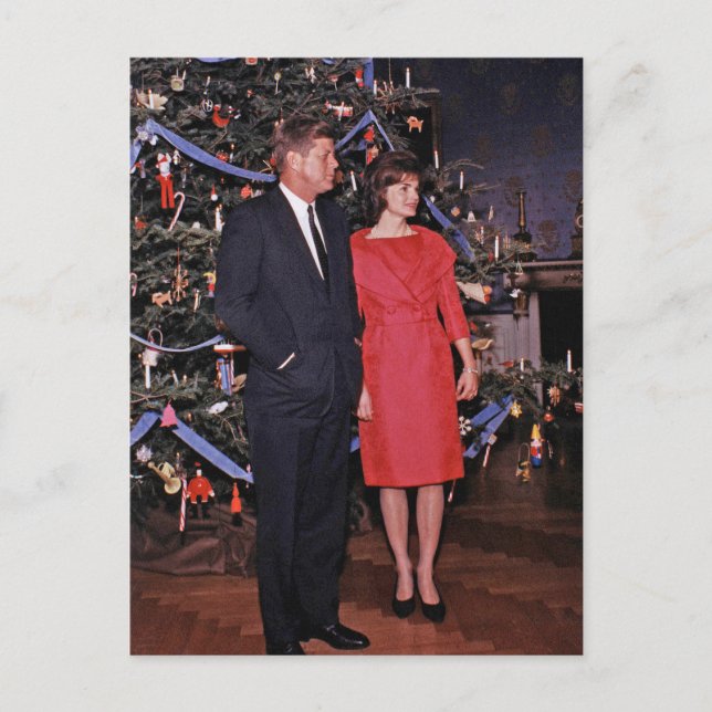 John Kennedy & Jacqueline, Präsident der Weihnacht Postkarte (Vorderseite)