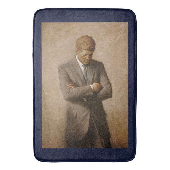 John Kennedy Portrait des Präsidenten der USA Badematte (Vorderseite Vertikal)