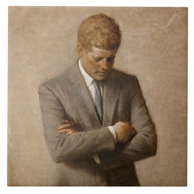 John Kennedy Portrait des Präsidenten der USA Fliese (Vorderseite)