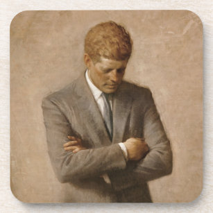 John Kennedy Portrait des Präsidenten der USA Getränkeuntersetzer