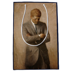 John Kennedy Portrait des Präsidenten der USA Mittlere Geschenktüte