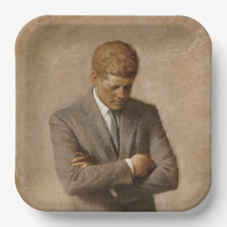 John Kennedy Portrait des Präsidenten der USA Pappteller