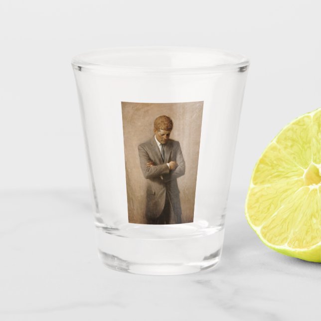 John Kennedy Portrait des Präsidenten der USA Schnapsglas (Vorderseite)