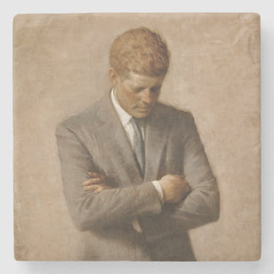 John Kennedy Portrait des Präsidenten der USA Steinuntersetzer