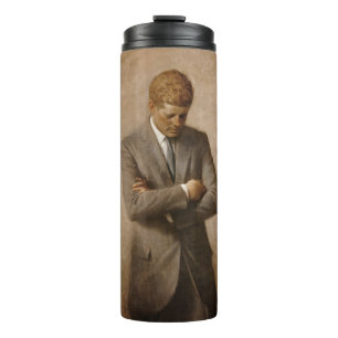 John Kennedy Portrait des Präsidenten der USA Thermosbecher