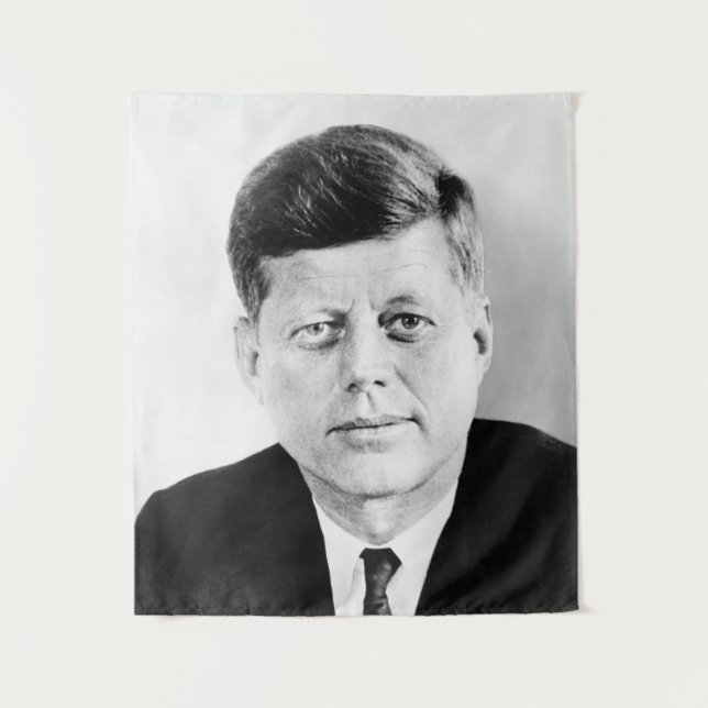 John Kennedy Portrait des Präsidenten der USA Wandteppich (Vorderseite)