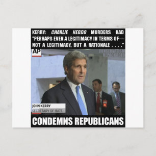 John Kerry: Minister des Hasses Postkarte