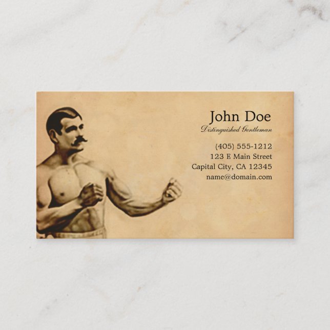 John L. Sullivan Visitenkarte (Vorderseite)