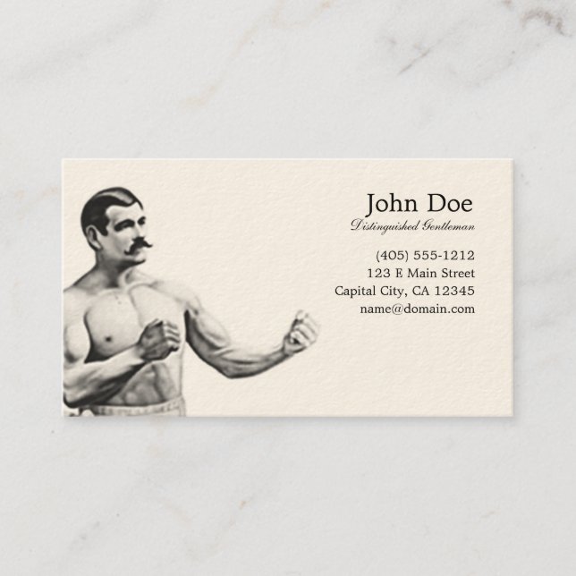 John L. Sullivan Visitenkarte (Vorderseite)