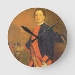 John langes Bateman Esq., Kapitän in Oberst Runde Wanduhr