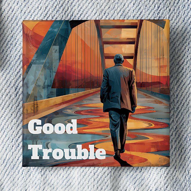 John Lewis Good Trouble Bridge Crossing Button (Von Creator hochgeladen)
