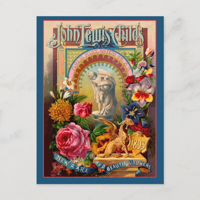 John Lewis Kinder Seltene Blume Saatpackung Postkarte (Vorderseite)