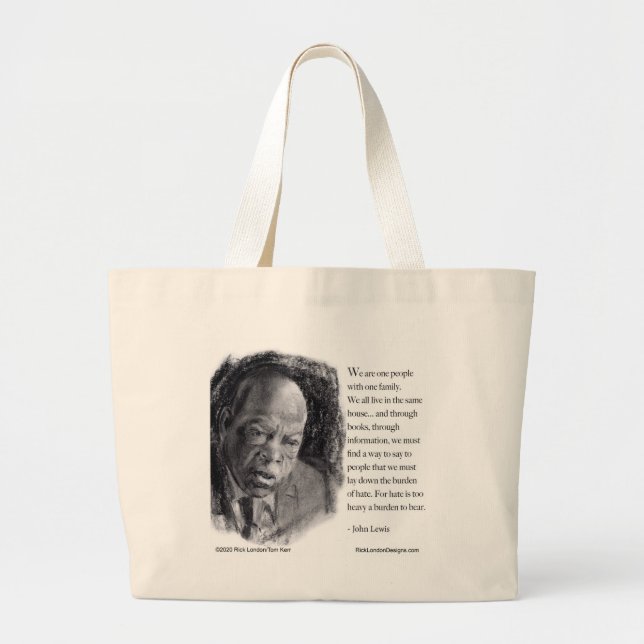 John Lewis & Quote Schönes Portrait Jumbo Stoffbeutel (Vorne)