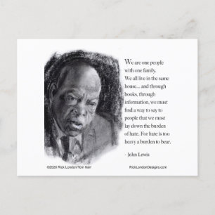 John Lewis & Quote Schönes Portrait Postkarte