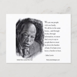 John Lewis & Quote Schönes Portrait Postkarte