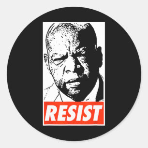 John Lewis - Resist 1 Runder Aufkleber