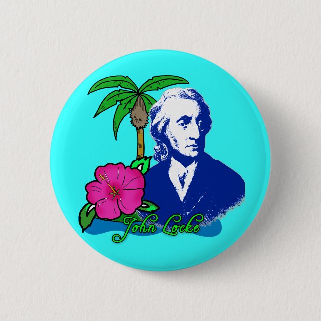 John Locke auf einer einsamen Insel Button (Vorderseite)