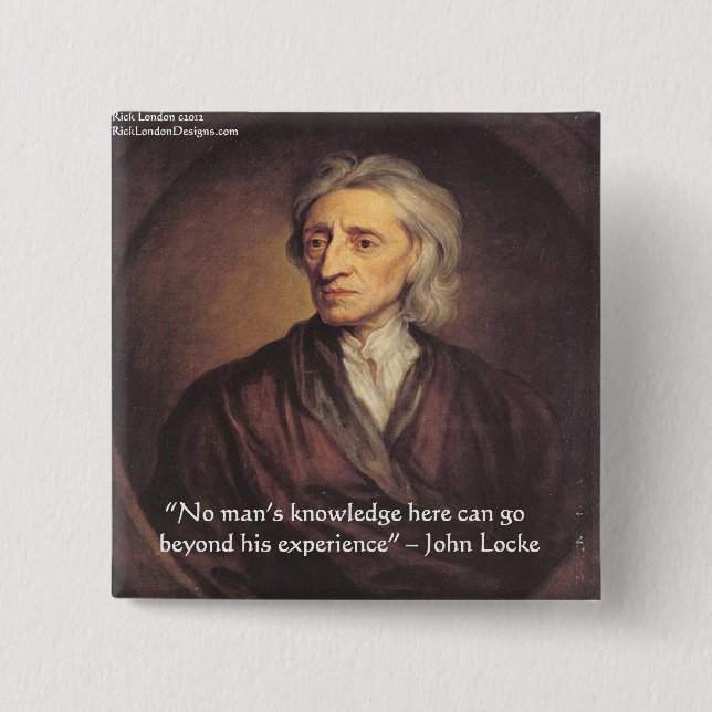 John Locke Knowledge/Experience Quote Button (Vorderseite)